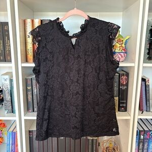 Elegant Black Lace Top